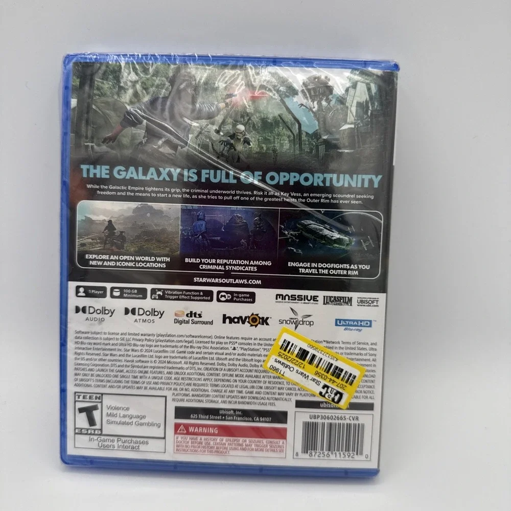 Ubisoft Star Wars Outlaws PS5 Action Adventure